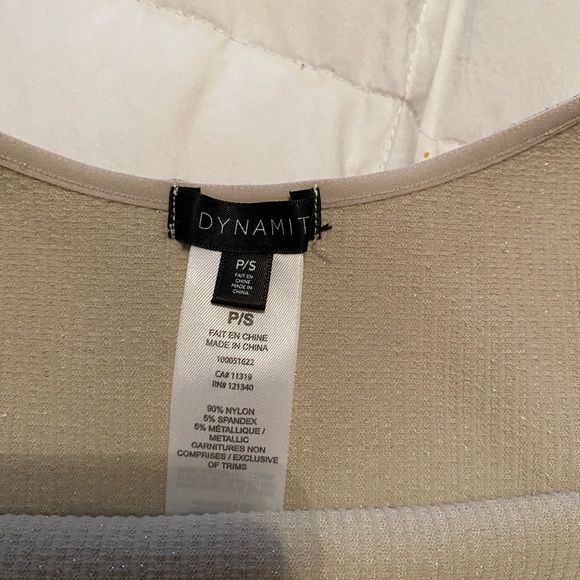 Beige Shinny Chic Dynamic Camisole - Picture 4 of 4